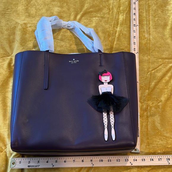 Kate Spade New York Ballerina Large Hallie Leather Tote, NWT - Picture 5 of 12